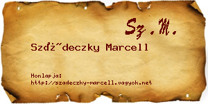 Szádeczky Marcell névjegykártya