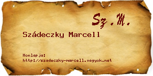 Szádeczky Marcell névjegykártya
