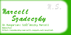 marcell szadeczky business card